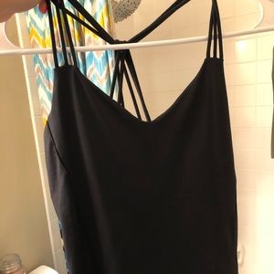 Black strappy alö workout tank